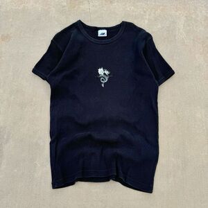 Vtg Y2K Style Wooden Day Thermal Tshirt Men Large‎ 2000s Skater Grunge Dragon